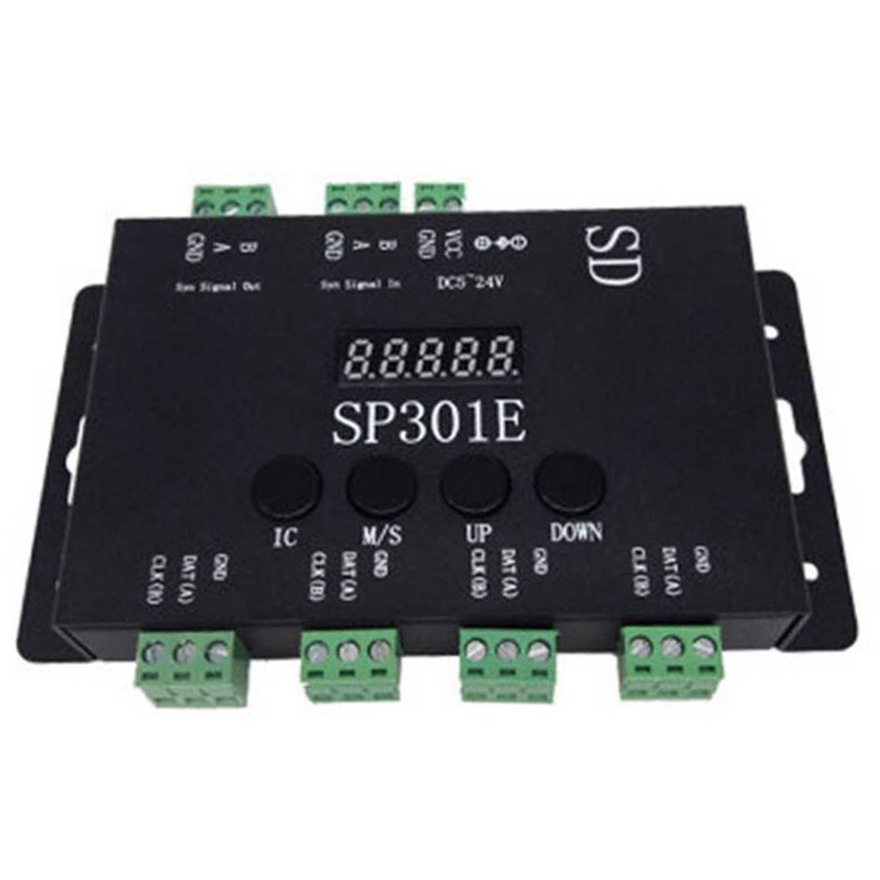 DC5-24V SP301E Syn Signal Programmable LED Controller For WS2811 WS2813 WS2812B SK6812 APA102 Addressable LED Strip Light